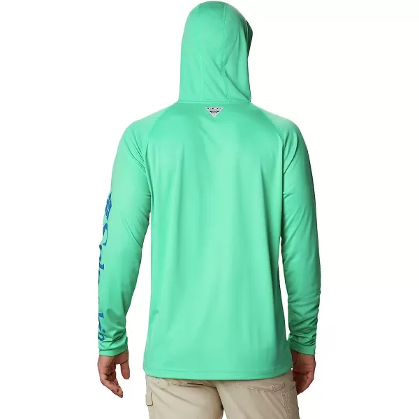 imageColumbia Mens Standard Terminal Tackle HoodieWinter GreenVivid Blue Logo