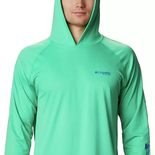 imageColumbia Mens Standard Terminal Tackle HoodieWinter GreenVivid Blue Logo