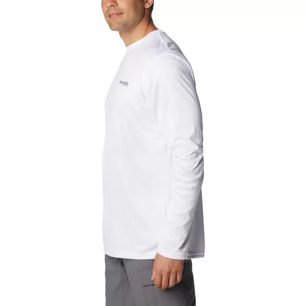 imageColumbia Mens Standard Terminal Tackle PFG Hooks Fill Long SleeveWhiteCollegiate Navy Pfg Proud