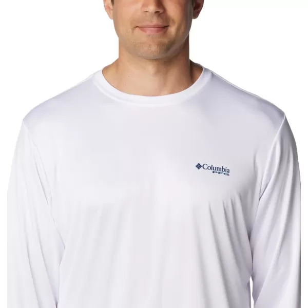 imageColumbia Mens Standard Terminal Tackle PFG Hooks Fill Long SleeveWhiteCollegiate Navy Pfg Proud