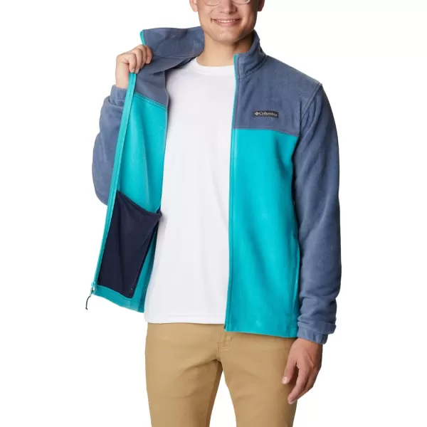 imageColumbia Mens Steens Mountain 20 Full Zip Fleece JacketDark MountainBright Aqua