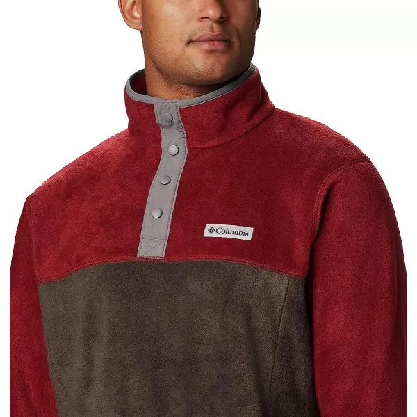 imageColumbia Mens Steens Mountain Half SnapBuffalo Red Jasper City Grey