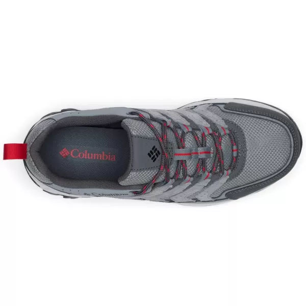 imageColumbia Mens Strata Trail Low Hiking ShoeTitanium Grey SteelMountain Red