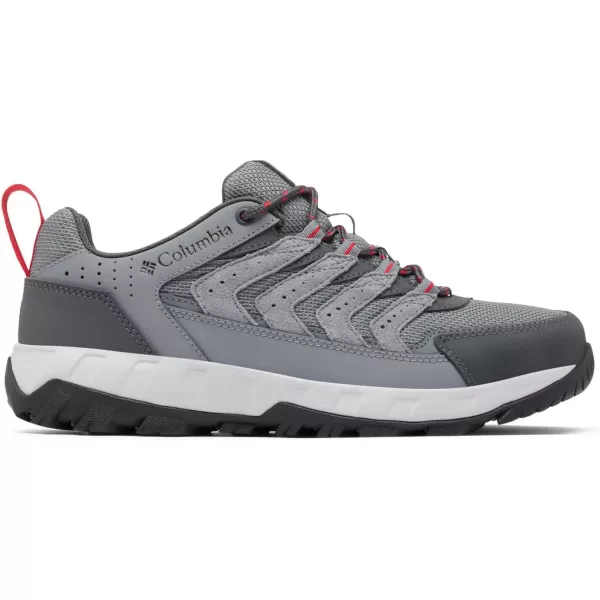 imageColumbia Mens Strata Trail Low Hiking ShoeTitanium Grey SteelMountain Red