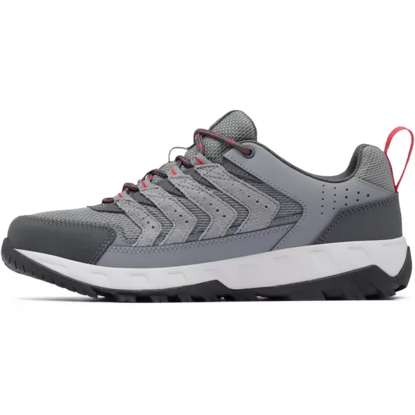 imageColumbia Mens Strata Trail Low Hiking ShoeTitanium Grey SteelMountain Red