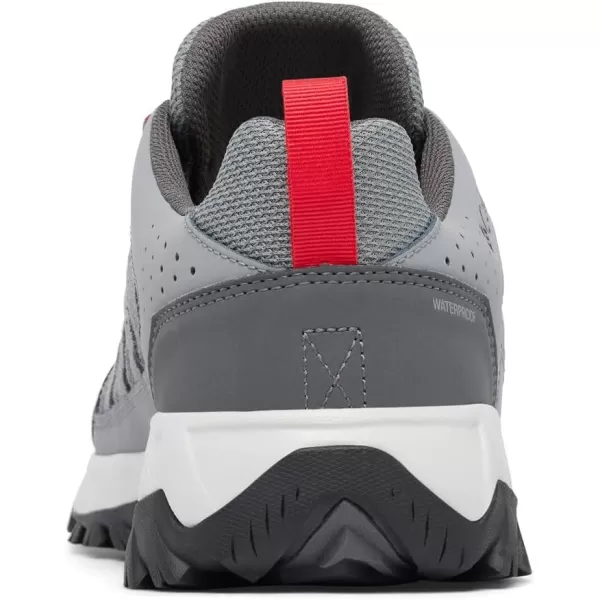 imageColumbia Mens Strata Trail Low Waterproof Hiking ShoeTitanium Grey SteelMountain Red