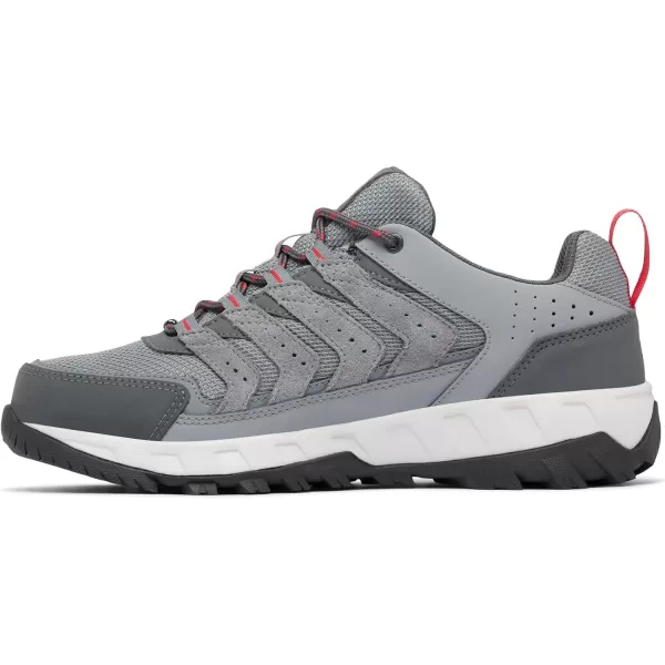 imageColumbia Mens Strata Trail Low Waterproof Hiking ShoeTitanium Grey SteelMountain Red