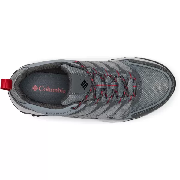 imageColumbia Mens Strata Trail Low Waterproof Hiking ShoeTitanium Grey SteelMountain Red