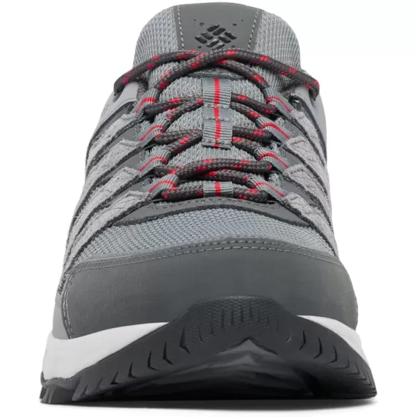 imageColumbia Mens Strata Trail Low Waterproof Hiking ShoeTitanium Grey SteelMountain Red