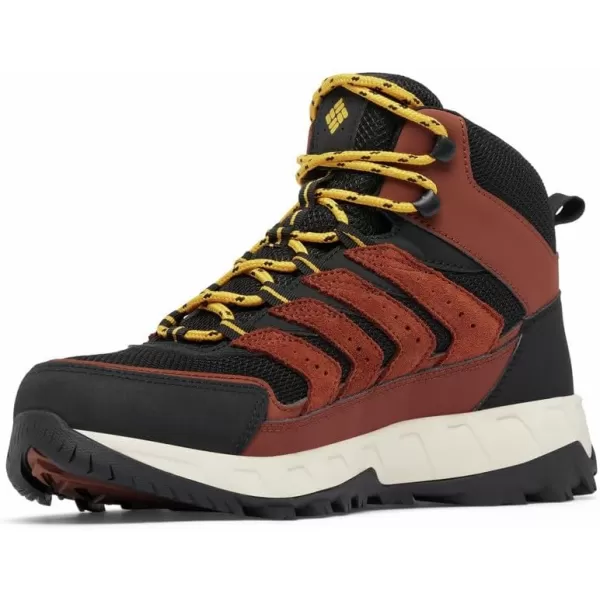 imageColumbia Mens Strata Trail Mid Waterproof Hiking ShoeCinnamon  Golden Yellow