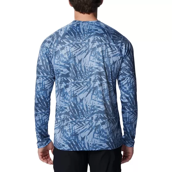imageColumbia Mens Summerdry Printed Long SleeveBluestone Dye Palms Tonal