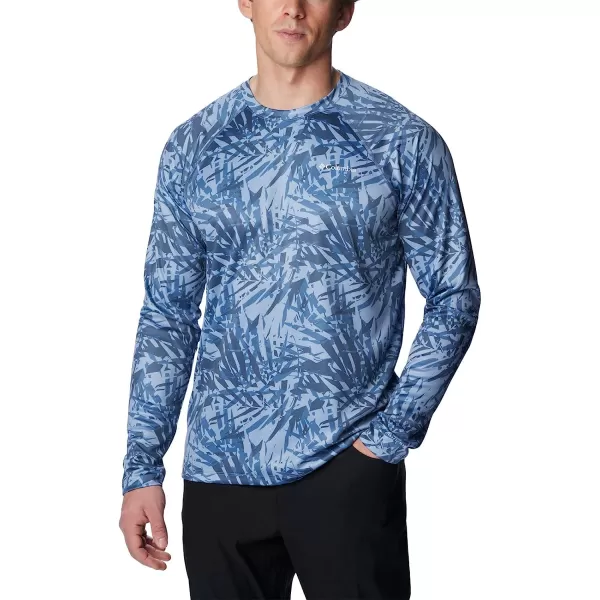 imageColumbia Mens Summerdry Printed Long SleeveBluestone Dye Palms Tonal