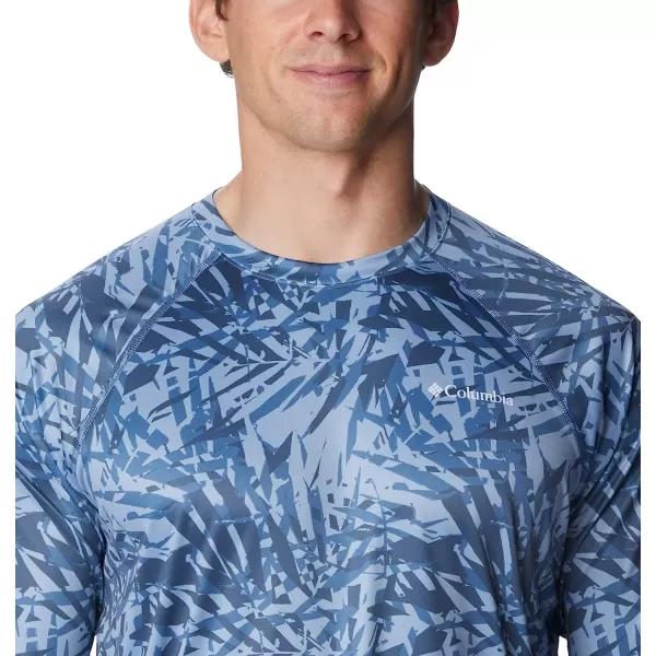 imageColumbia Mens Summerdry Printed Long SleeveBluestone Dye Palms Tonal