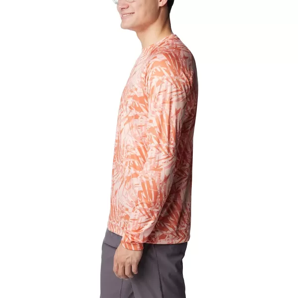 imageColumbia Mens Summerdry Printed Long SleeveDesert Orange Dye Palms Tonal