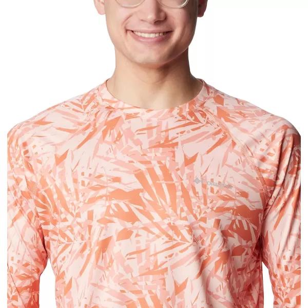 imageColumbia Mens Summerdry Printed Long SleeveDesert Orange Dye Palms Tonal