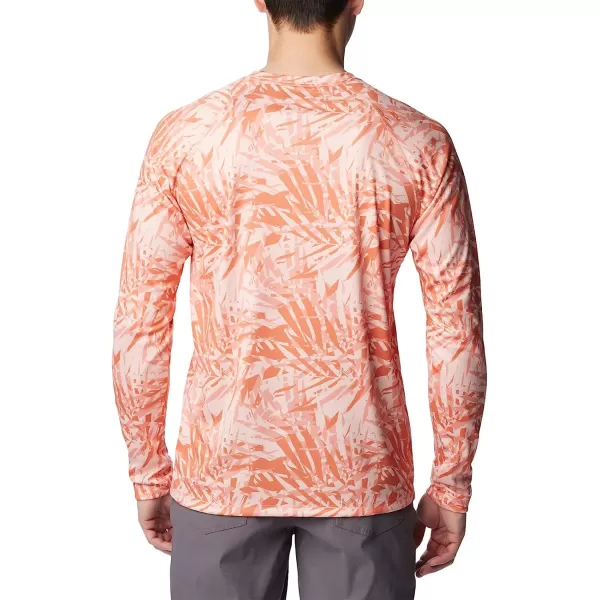 imageColumbia Mens Summerdry Printed Long SleeveDesert Orange Dye Palms Tonal