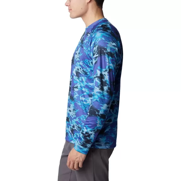 imageColumbia Mens Summerdry Printed Long SleevePurple Lotus Natureal Waves