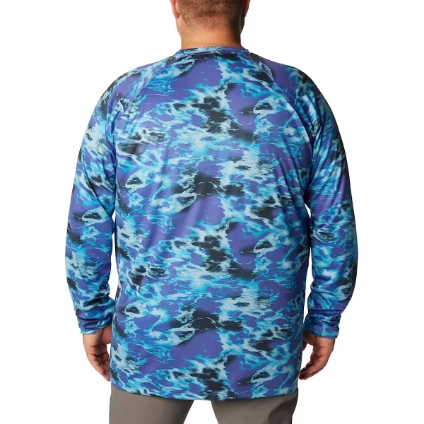 imageColumbia Mens Summerdry Printed Long SleevePurple Lotus Natureal Waves