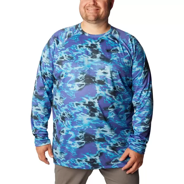 imageColumbia Mens Summerdry Printed Long SleevePurple Lotus Natureal Waves