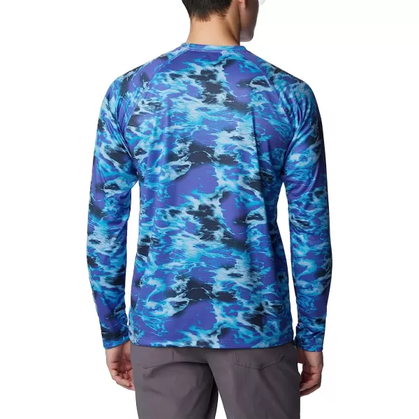 imageColumbia Mens Summerdry Printed Long SleevePurple Lotus Natureal Waves