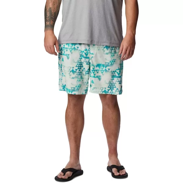 imageColumbia Mens Summertide Stretch Printed ShortBright Aqua Distant Peaks