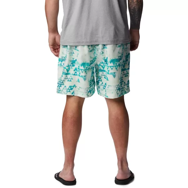imageColumbia Mens Summertide Stretch Printed ShortBright Aqua Distant Peaks