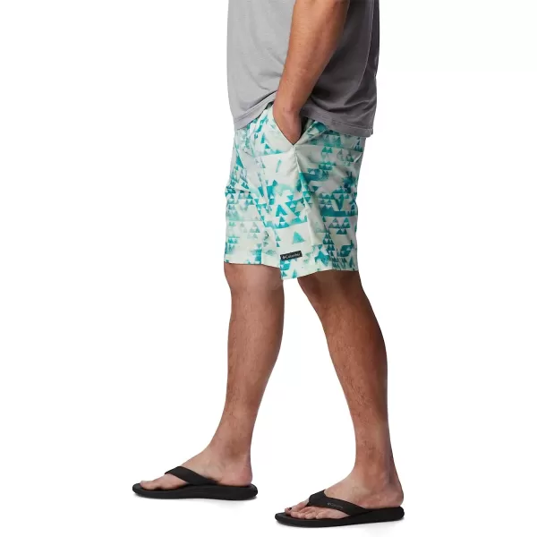 imageColumbia Mens Summertide Stretch Printed ShortBright Aqua Distant Peaks