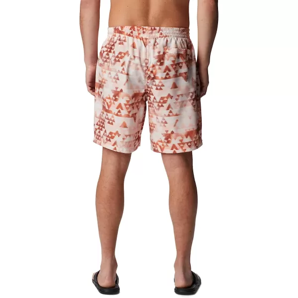 imageColumbia Mens Summertide Stretch Printed ShortDesert Orange Distant Peaks
