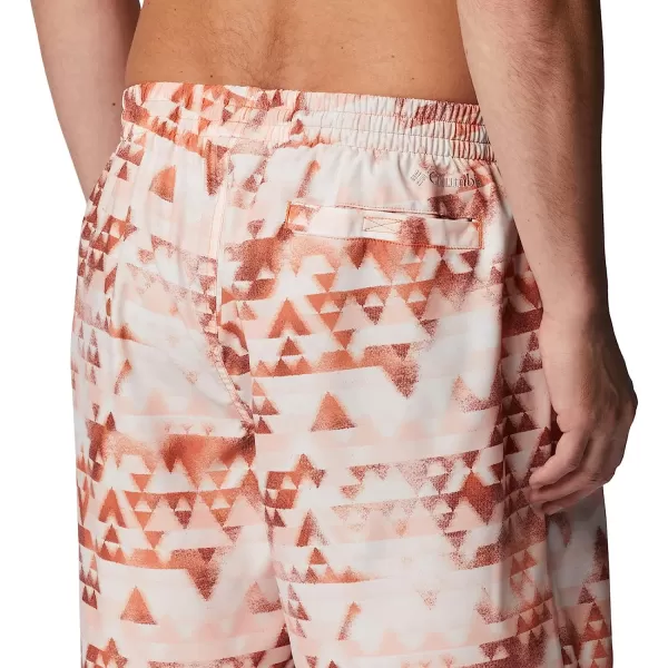 imageColumbia Mens Summertide Stretch Printed ShortDesert Orange Distant Peaks