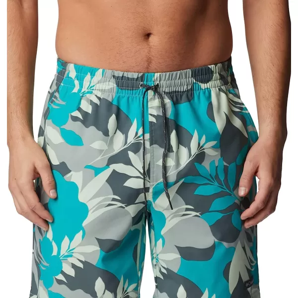imageColumbia Mens Summertide Stretch Printed ShortIce Green Floriated