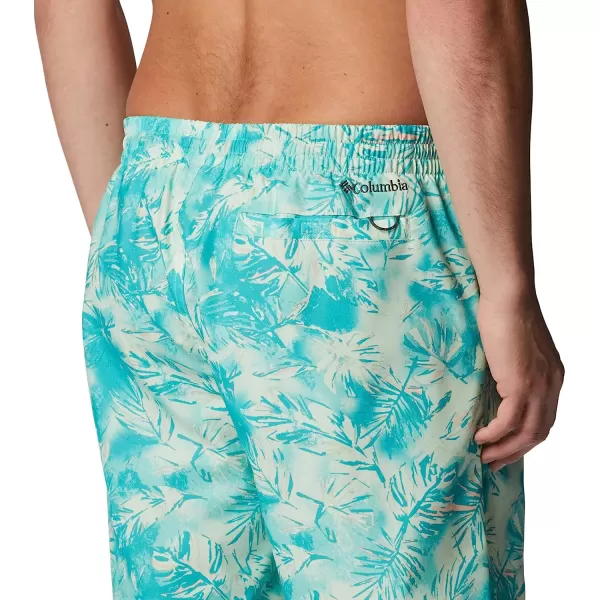 imageColumbia Mens Summertide Stretch Printed ShortIce Green Sketchy Paradise