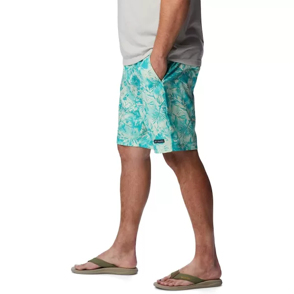 imageColumbia Mens Summertide Stretch Printed ShortIce Green Sketchy Paradise