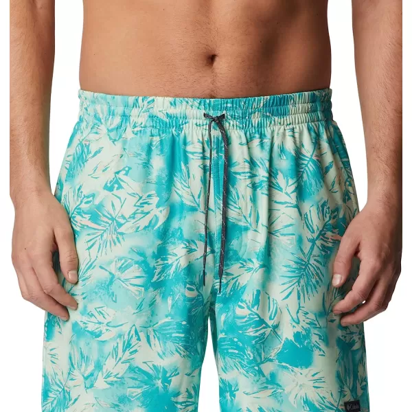 imageColumbia Mens Summertide Stretch Printed ShortIce Green Sketchy Paradise