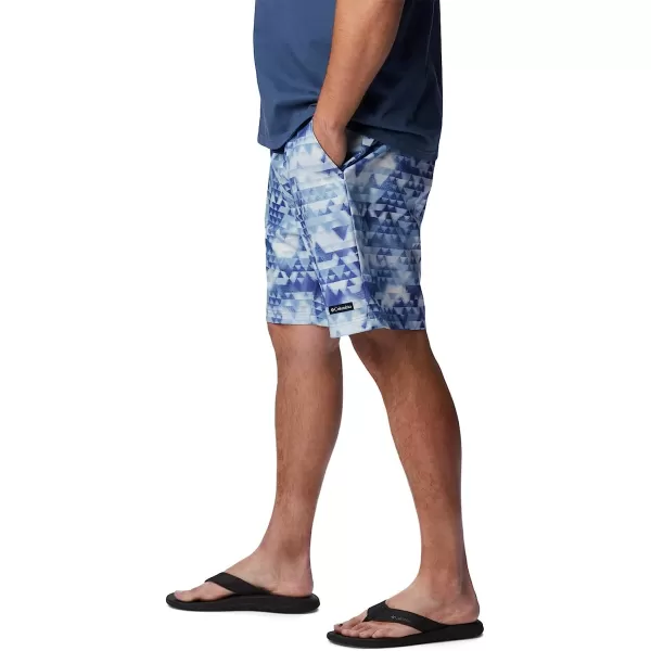 imageColumbia Mens Summertide Stretch Printed ShortPurple Lotus Distant Peaks