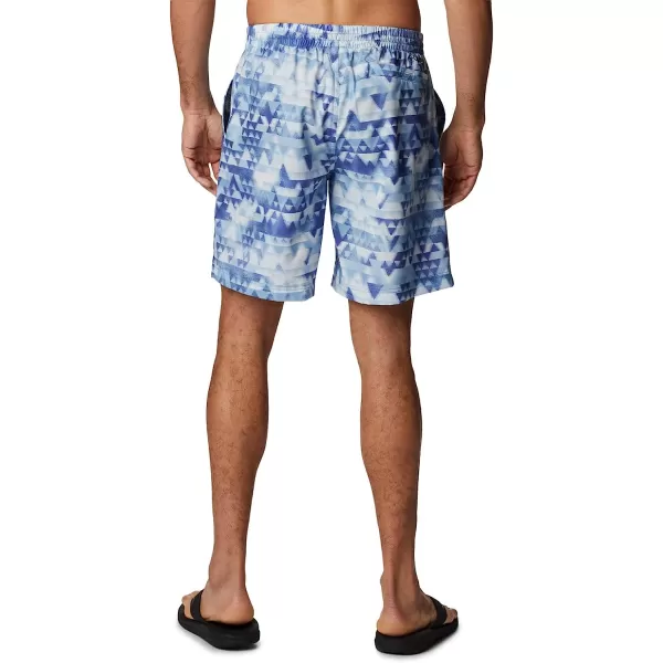 imageColumbia Mens Summertide Stretch Printed ShortPurple Lotus Distant Peaks