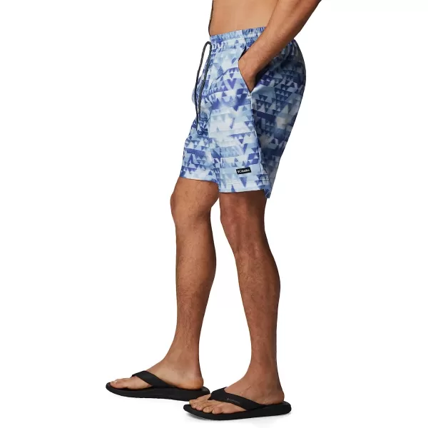 imageColumbia Mens Summertide Stretch Printed ShortPurple Lotus Distant Peaks