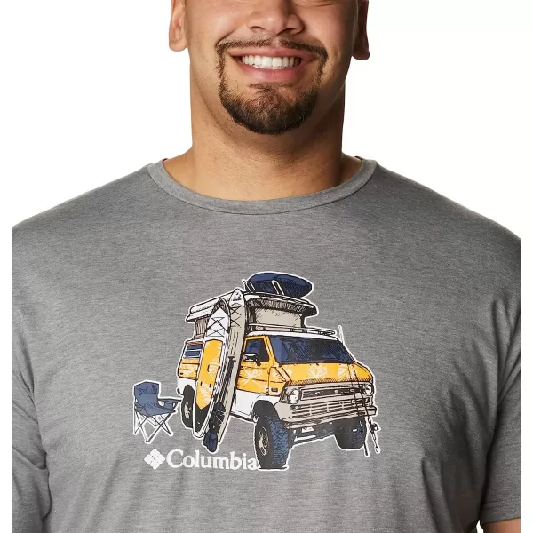 imageColumbia Mens Sun Trek Short Sleeve Graphic TeeCity Grey HeatherH2o Fanatic Graphic