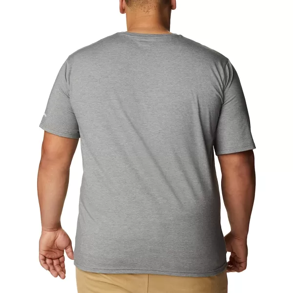 imageColumbia Mens Sun Trek Short Sleeve Graphic TeeCity Grey HeatherH2o Fanatic Graphic