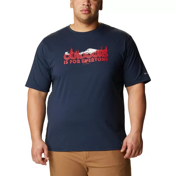 imageColumbia Mens Sun Trek Short Sleeve Graphic TeeCollegiate NavyAll for Outdoors Graphi