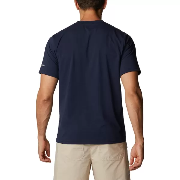 imageColumbia Mens Sun Trek Short Sleeve Graphic TeeCollegiate NavyTropical Graphic