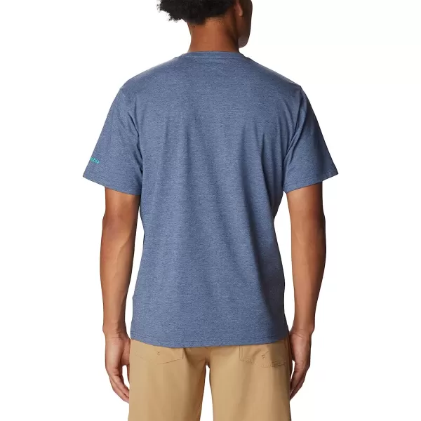 imageColumbia Mens Sun Trek Short Sleeve Graphic TeeDark Mountain HeatherStippled Scene Graphic