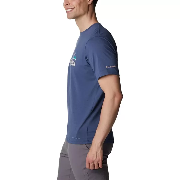 imageColumbia Mens Sun Trek Short Sleeve Graphic TeeDark MountainTropical Graphic