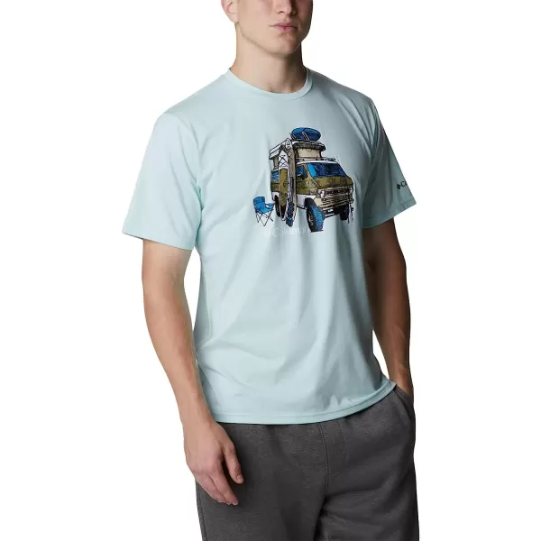 imageColumbia Mens Sun Trek Short Sleeve Graphic TeeIcy MornH2o Fanatic Graphic