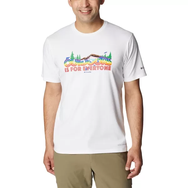 imageColumbia Mens Sun Trek Short Sleeve Graphic TeeWhiteAll for Outdoor Pride Graphic