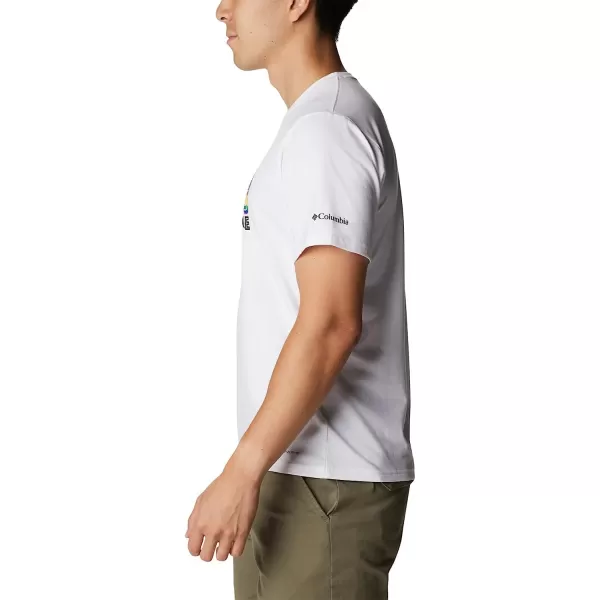 imageColumbia Mens Sun Trek Short Sleeve Graphic TeeWhiteAll for Outdoor Pride Graphic