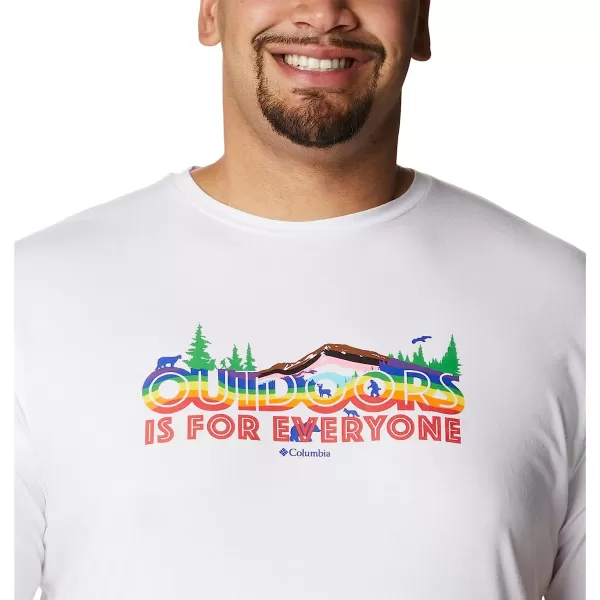 imageColumbia Mens Sun Trek Short Sleeve Graphic TeeWhiteAll for Outdoor Pride Graphic