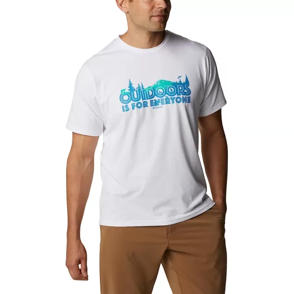 imageColumbia Mens Sun Trek Short Sleeve Graphic TeeWhiteAll for Outdoors Graphic