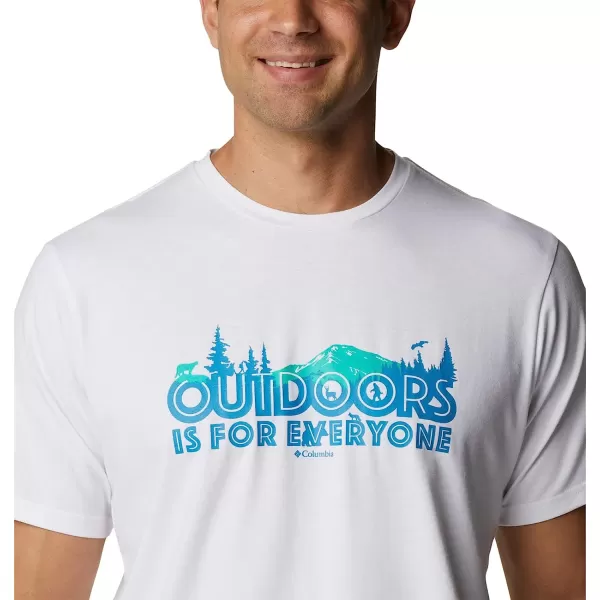 imageColumbia Mens Sun Trek Short Sleeve Graphic TeeWhiteAll for Outdoors Graphic