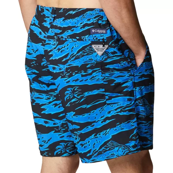 imageColumbia Mens Super Backcast Water ShortBlack Rough Waves Print
