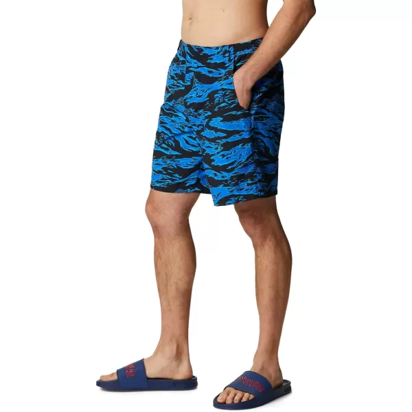 imageColumbia Mens Super Backcast Water ShortBlack Rough Waves Print